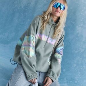 FP Movement by Free People Away We Go Half Zip in Sage Stone